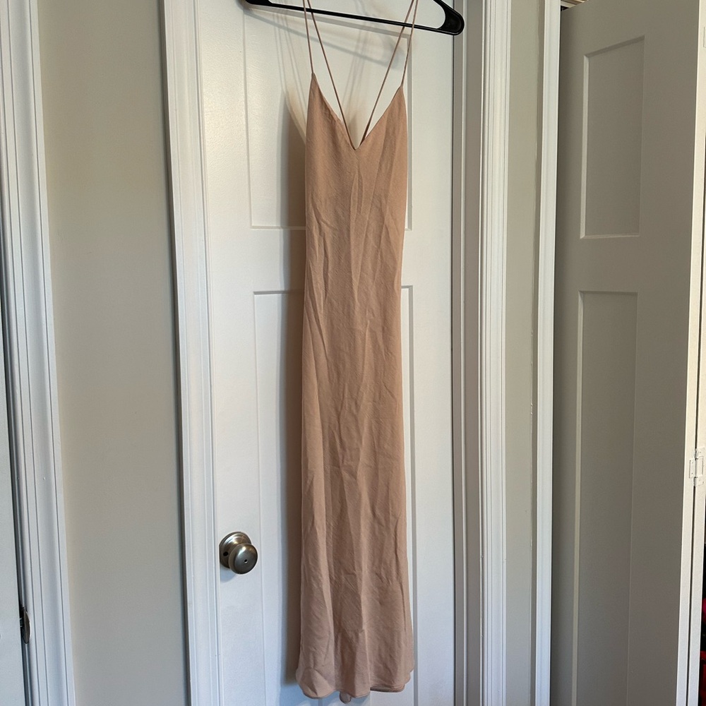 Maxi Slip Dress with cross cross back